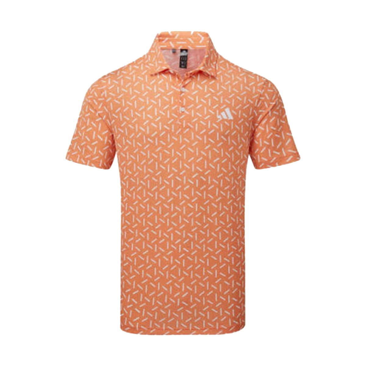 Adidas Print Polo - Orange/White